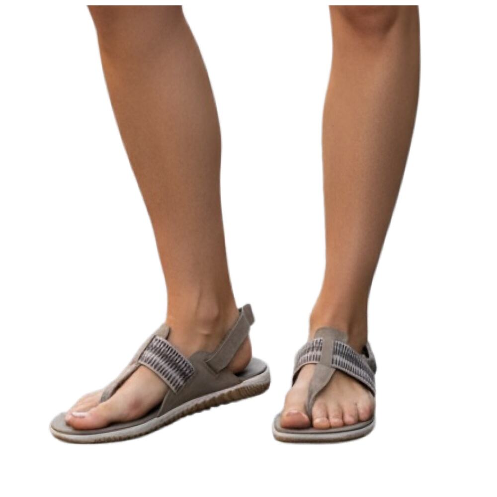 Sorel Women’s Size 10.5 Out 'N About Sandals Back Strap Toe Post Sage Grey - Picture 2 of 10